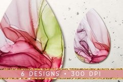 Alcohol Ink Teardrop Earring Bundle | Sublimation Design Pn Product Image 2