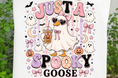 Just A Spooky Goose Cute Pink Halloween SVG Product Image 3