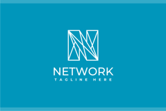Network Letter N logo design vector template Product Image 2
