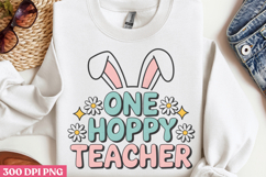 One hoppy teacher PNG, Retro Teacher Easter Sub Product Image 2