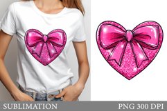 Shimmer Heart Sublimation. Heart T-Shirt Design Product Image 1