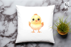 Cute Baby Chick Watercolor Clipart Sublimation PNG Product Image 3