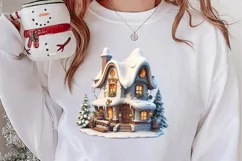 Fairy Christmas House Sublimation Clipart, Fairy Christmas Product Image 2