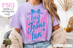 Big Jesus Fan PNG | Preppy Coqueute T--shirt Design Product Image 1
