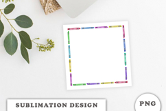 Watercolor Colorful Crayons Frame png Product Image 2