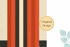 Retro Pillow Case PNG, Red Stripes Pillow Sublimation Product Image 2