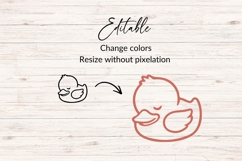 Sleeping Baby Duck Illustration SVG Product Image 2