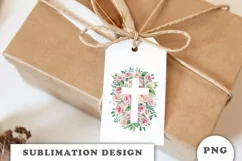 Watercolor Floral cross Png clipart Product Image 2