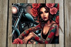 Motorcycle girl | Skinny tumbler sublimation design bundle Product Image 2