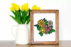 Flower SVG | Layered SVG Flowers | 3d Floral Bouquet SVG Product Image 4