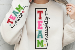 Team Naughty SVG, Team Nice PNG, Family Christmas Shirt PNG Product Image 2