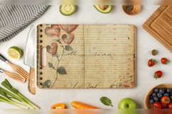 Vintage Hearts Junk Journal Cutting Boards sublimation Desig Product Image 2