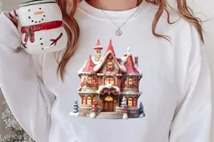 Fairy Christmas House Sublimation Clipart, Fairy Christmas Product Image 2