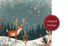 Christmas Tumbler Wrap, Christmas Landscape Tumbler Design Product Image 2