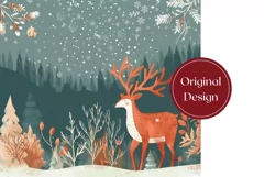 Christmas Tumbler Wrap, Christmas Animals Tumbler Design Product Image 2
