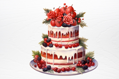 Christmas Cake Sublimation Clipart PNG Product Image 2