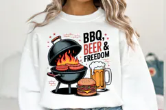BBQ Beer & Freedom svg | Svg Files for Cricut | Shirt Svg Product Image 1