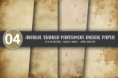 Antique Stained Parchment Digital Paper Product Image 1