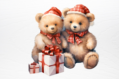 Christmas Teddy Bear Sublimation Clipart PNG Product Image 2