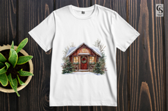 Cozy Winter Cabin Clipart Sublimation PNG Product Image 2