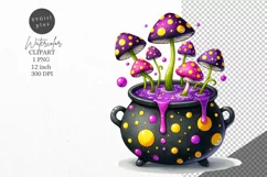 Halloween clipart, Cauldron clipart, Autumn clipart Product Image 1