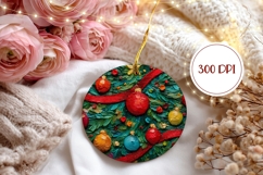 Art Christmas Tree Ornament PNG, Winter Ornament Print Product Image 2