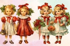 Vintage Christmas Sublimation Clipart, Vintage Christmas PNG Product Image 3