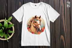 Floral Horse Clipart Sublimation PNG Product Image 2