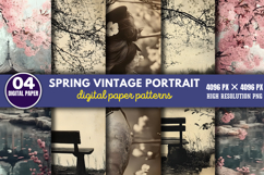 Spring Vintage Portrait Photos Paper PNG Product Image 1