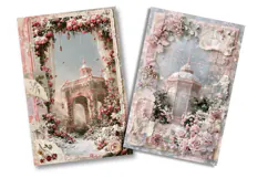 Enchanted Winter Rose Junk Journal Pages Product Image 2