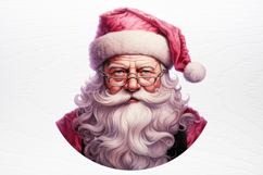 Vintage Black Pink Santa Claus Sublimation PNG Product Image 2