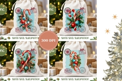 Vintage Candy Cane Santa Sack, Kids Santa Sack Designs Product Image 2