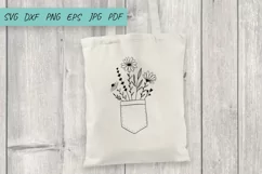 Flower svg, Daisy svg, wildflowers svg, Flowers Pocket Product Image 2