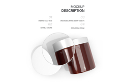 Amber Glass Jars - PSD Mockup Product Image 2