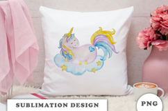 Watercolor Cute Unicorn png Product Image 2