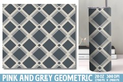 Pink and Grey Geometric Papers Tumbler Wrap Product Image 1