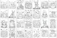 Easter coloring pages, Easter animals, Easter bundle Product Image 2