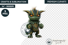 Halloween Little Monster Clipart Png, Spooky Cute Fantasy Product Image 1