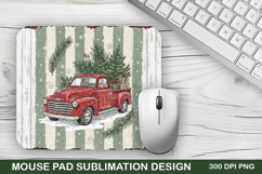 Christmas Truck Mouse Pad Sublimation - Christmas Design Product Image 1