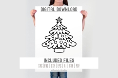 Christmas Tree SVG PNG Outline Holiday Design Product Image 2