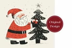 Christmas Tree Tumbler Wrap, Santa Claus Tumbler Sublimation Product Image 2