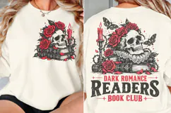 Dark Romance Front Back Shirt PNG, Gothic Book Club Front Ba Product Image 2