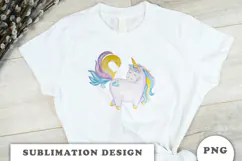 Watercolor Cute Unicorn png Product Image 2