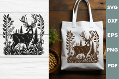 Whitetail Deer Design, Cutting board laser SVG, Cricut Product Image 2
