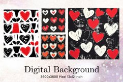 Heart Valentines Background Love Pattern Wallpaper Product Image 1