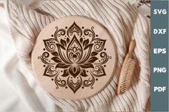 Mandala laser SVG PNG| Lotus Buddha ornament Product Image 1