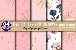 Mystical spring wildflower Patterns Digital Paper Background Product Image 3