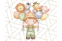 Tiny Zoo Friends Clipart, Cute Cartoon Zoo Animals PNG Product Image 2