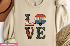 LOVE PNG, Retro Camping Sublimation PNG Product Image 2