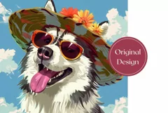 Summer Tumbler Sublimation, Funny Husky Tumbler Wrap Design Product Image 2